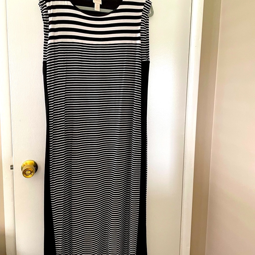 Chicos striped maxi dress .